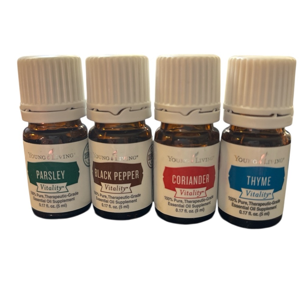 Young Living  Essential Oils - Green, Black, Red, Blue Labels